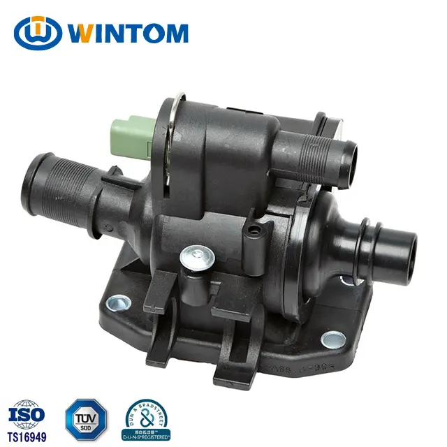 Thermostat Coolant WINTOM ISO9001 Plastic PA66-GF30 Thermostat Housing Coolant Flange Complete With Sensor 1336.V6/1148098