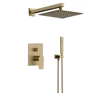 Antikes gebürstetes Gold Luxus Badezimmer Dusche Combo Set