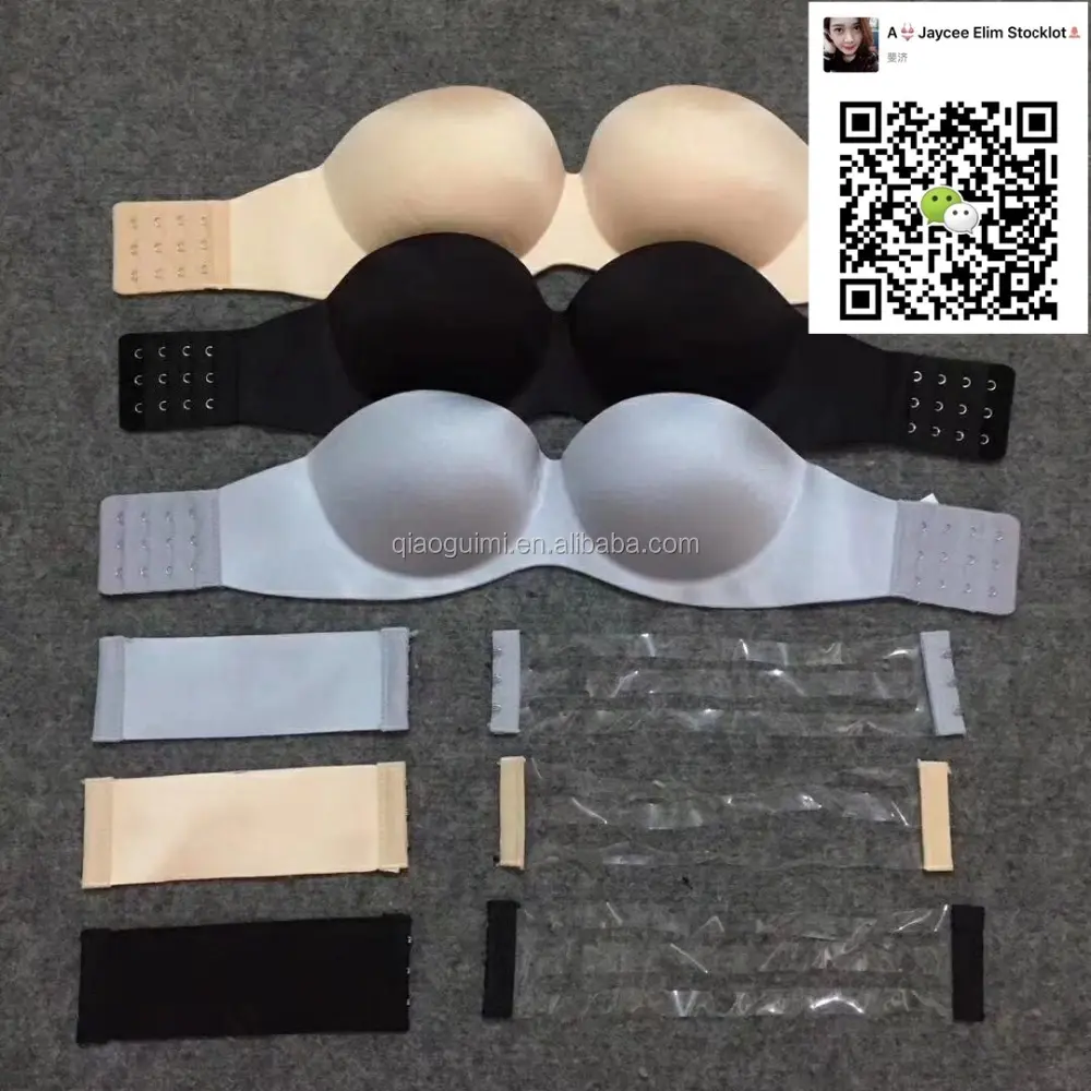 Hot selling invisibility half cup push up bra women underwear stocklot for Thailand Vietnam Cambodia market