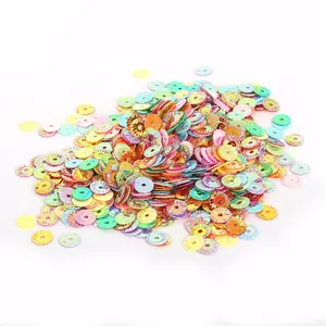 Offre Spéciale blanc et mélanger les paillettes rondes en relief de couleur pour accessoire vestimentaire bricolage art décoration fabrication de bijoux