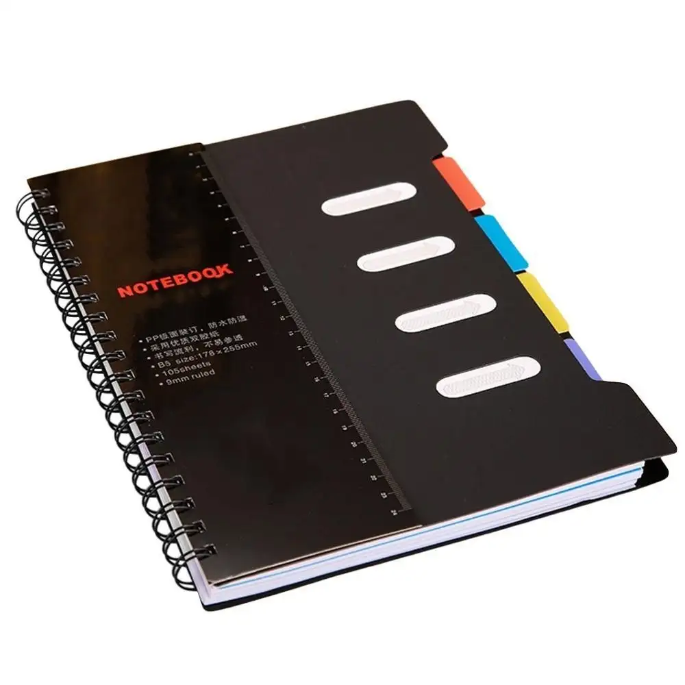 Couro artificial classificado negócios espiral caderno escolar e escritório memo jornal diário planejador de caderno