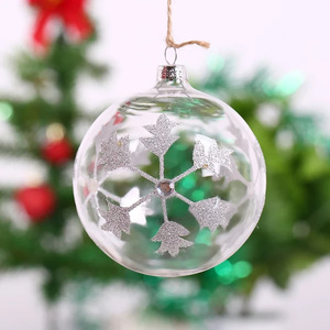 Bóng Trang Trí Với Hạt Nhỏ Trang Trí Thủy Tinh Trong Suốt Trang Trí Giáng Sinh Welcom OEM Hộp PVC <span class=keywords><strong>CH</strong></span>_B_00081 Thời Trang 1000 Chiếc 8Cm - Product Image 5