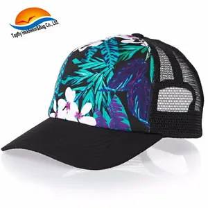 Benutzer definierte Hawaii Blumen druck Trucker Hut/Siebdruck Trucker Hut