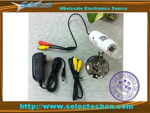 <span class=keywords><strong>Microscope</strong></span> numérique grossissement zoom 25X-400X, Port TV et AV, loupe avec 8 LED, lumière blanche - Product Image 2
