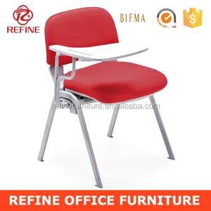 Hot sales stackable fabric university lecture school chairs with writing REFINE tablet
