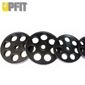En Çok Satan UPWP4101 UPFIT Dayanıklı Dökme Demir Gövdeli Yarışma Ağırlık Kaldırma 7 Delikli Siyah Kauçuk Tampon Plaka Spor Salonu Antrenmanı İçin - Product Image 4