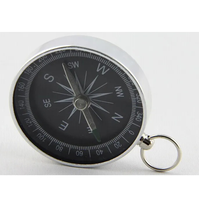 Kecil Kuat Aluminium Kompas dengan Gantungan Kunci