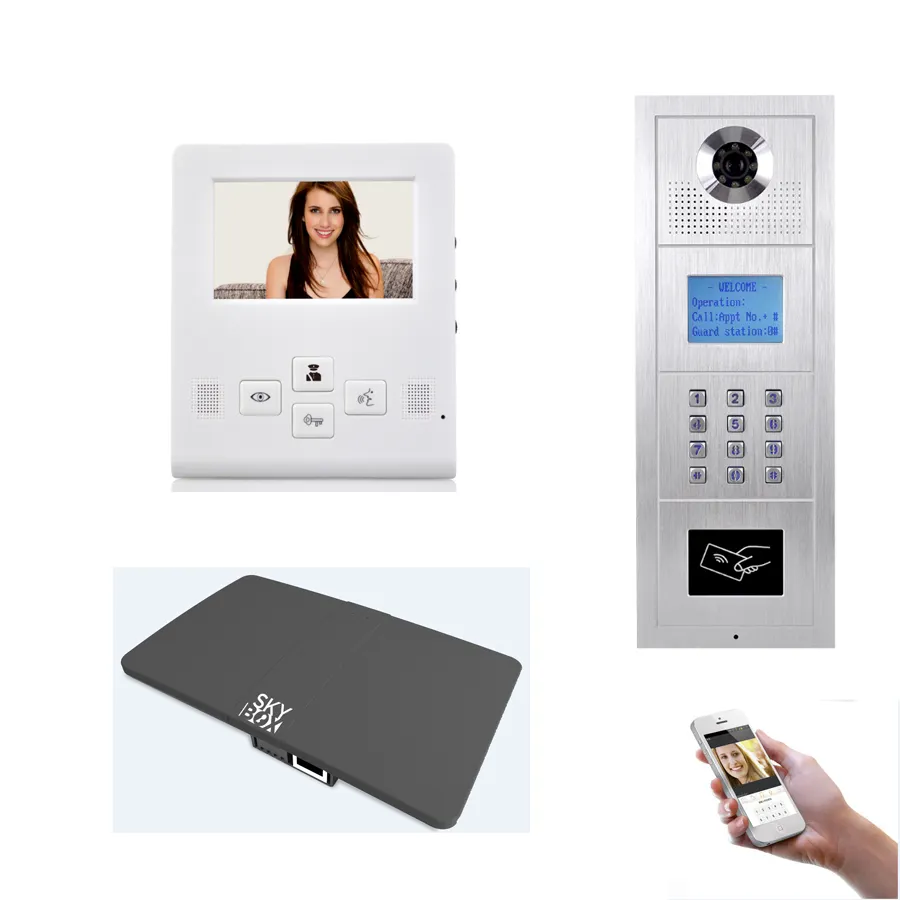 Foto geheugen appartement video deurtelefoon intercom systeem met recorder