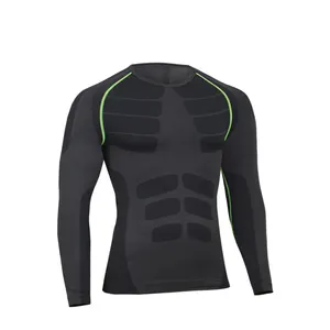 Heren Atletische Compressie Sport Hardloop Lange Mouw T-Shirt