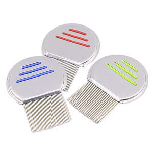 Europe and America wholesale 3 color stainless steel anti head lice comb