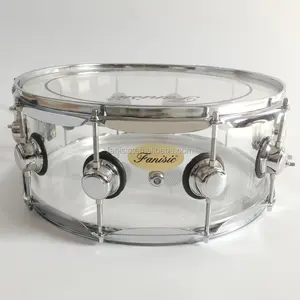 Professionele Kristal Kleur Acryl Shell Snare Drum/Transparante Shell Drums