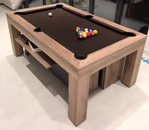 Nouveau design noir en feutre de laine 6ft table de billard avec table à manger