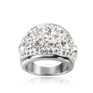 Dernier design, bague en acier inoxydable, simple, avec cristaux, grande pierre, <span class=keywords><strong>pour</strong></span> hommes - Product Image 2