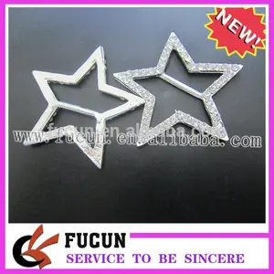 espumoso de cristal delicado diseño de la estrella suave ajustable sash diapositivas hebilla para la venta