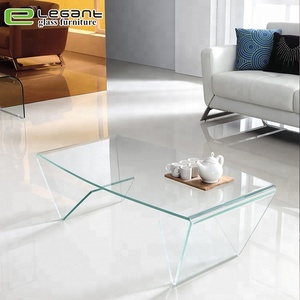 Frosted Color <strong>Elephant</strong> Bent Glass Coffee <strong>Table</strong> - Product Image 6