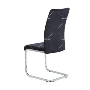 Gaya Modern PU Kulit Stainless Steel Kursi Makan Kursi Pertemuan Kantor Populer Bentuk Z dan Bentuk S - Product Image 4