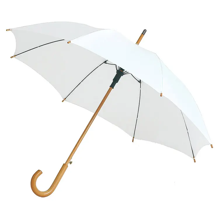 Good Quality Fibreglass Frame Wood Straight Umbrella,Parapluie,Regenschirm