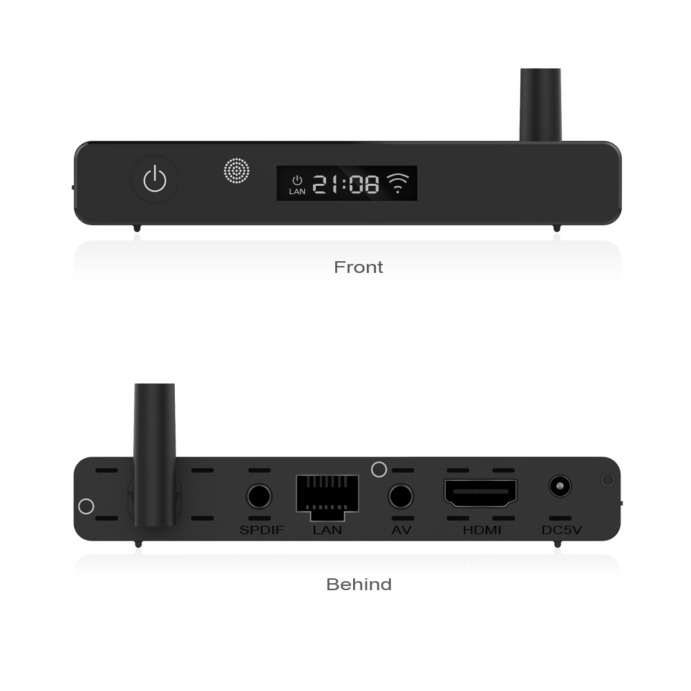 Diseño agradable Cheapest Calidad Caja de la TV 2.4g Wifi A95X TV BOX Android 6.0