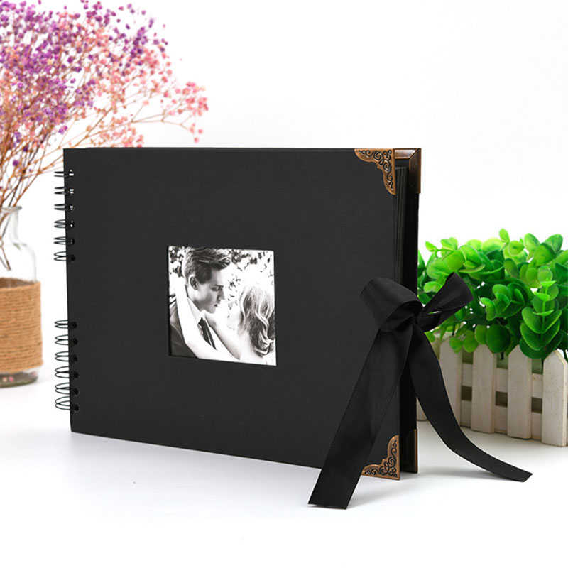 Groothandel Diy Spiraal Fotoalbum Lederen Scrapbook Kit