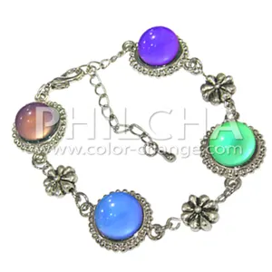 Elegante pulsera de piedra de estado de ánimo para mujer