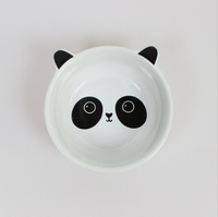 Assiette en céramique et porcelaine pour enfants, motif dessin animé mignon (panda, chat, renard), design personnalisé animaux et fruits, 13,5x5,5cm, non toxique