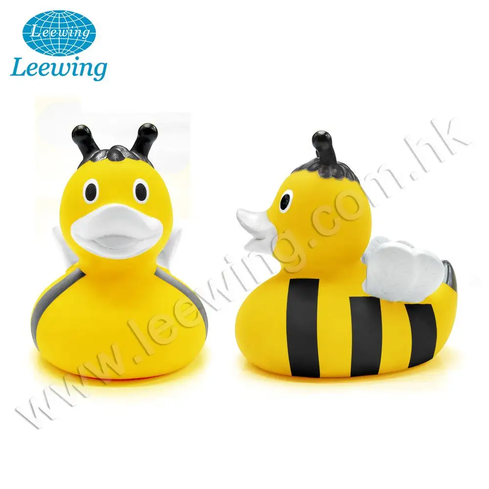 Hot Baby Product Plastic Pvc Ftalaat Gratis Animal Bad Speelgoed Voor Kinderen En Volwassen Honey Bee Geel Custom Rubber Duck