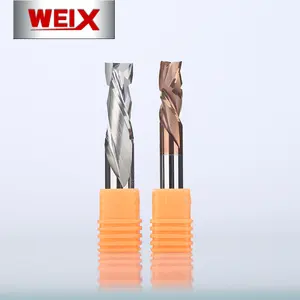 Weix hot koop Tungsten carbide CNC machinary slijpen rechte hand HRC55 2 fluiten compressie end millings voor houtbewerking