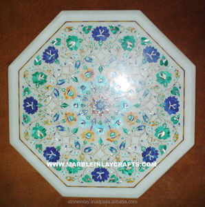 Dessus de Table octogonal en marbre - Product Image 1