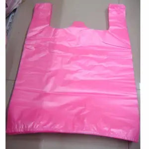 Emballage biodégradables en rouleau HDPE, sacs pour T-shirt en plastique personnalisés avec impression bon marché