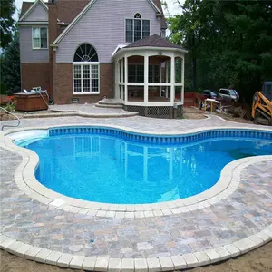 Fiberglass frp swimming pool kits, adult baby swimming pool with spa jet