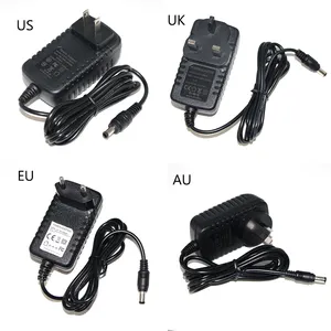 US AU EU UK plug 220v 12v PSU power supply 5V 12V 24V AC/DC wall adapter
