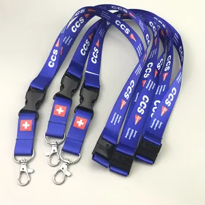 ส่วนบุคคลโลโก้ราคาถูกคอพิมพ์ที่กำหนดเองโพลีเอสเตอร์ lanyard id ผู้ถือบัตร