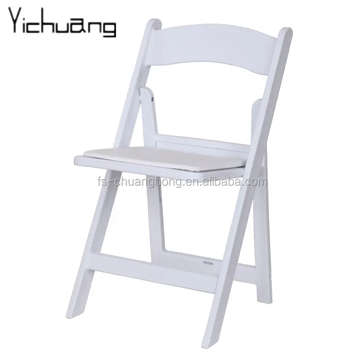 YC-A01-04 White outdoor garden party event plastic folding chair