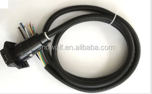 Américain Remorque RV DC 12 V 7 Lame Sens Broches Rondes RV Barre De Remorquage De Remorque Électrique Fiche Mâle Avec 2 M Câble Boîtier En Plastique En Laiton - Product Image 4