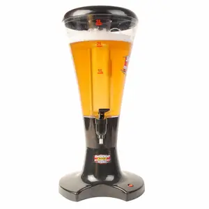 Stella Artois Beck's Brahma Bud Light Carling 3L Draft Beer Dispenser Tower Plastic LED Lights Beverage Drink