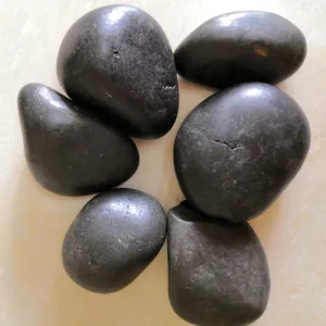 River Boulder Glow The Dark black Pebble Stone Wash Stone In Bulk