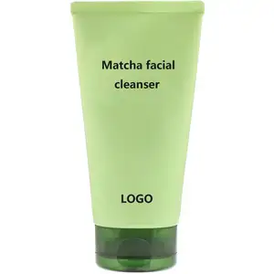 Limpeza facial de matcha natural, limpeza suave, remove acne