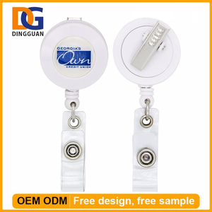 Round retráctil <span class=keywords><strong>ID</strong></span> Correa carrete insignia clip - Product Image 1