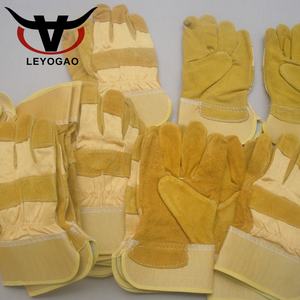 Sıcak satış iyi koruma sarı deri inşaat su geçirmez güvenlik tam eldiven deri eldiven - Product Image 5