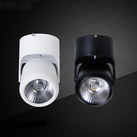 360 Degrés Rotation Lampe D'intérieur 5 W 7 W 10 W 12 W 15 W 20 W COB LED Piste voyant Monté par Surface de Plafond Spot Encastrable