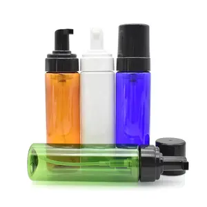 Alta qualidade 100ml 150ml de plástico PET espuma garrafa âmbar azul 200ml garrafa bomba de loção embalagens de shampoo