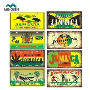 <span class=keywords><strong>Jamaica</strong></span>-placa de matrícula de coche, de aluminio, sin óxido, estampada, personalizada