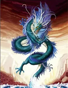 3d-фотография и постер с изображением китайского дракона