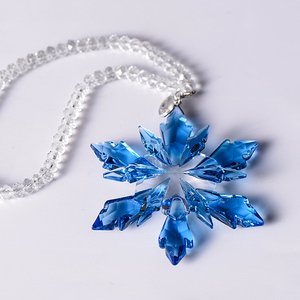 Mar azul cristal colgante copo <span class=keywords><strong>de</strong></span> nieve para la decoración <span class=keywords><strong>de</strong></span> Navidad - Product Image 1
