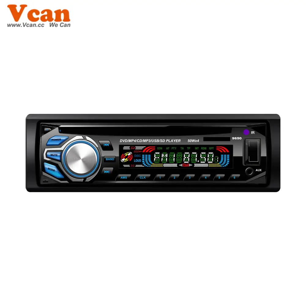 डीवीडी DVCD सीडी MP3 MP4 यूएसबी संगत प्लेयर कार रेडियो Vcan1236 एक दीन में पानी का छींटा कार डीवीडी प्लेयर ऑटो मोबाइल 45x4w आईएसओ डिस्क सस्ता