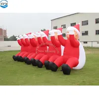 Новинка 2021, лидер продаж, гигантский надувной костюм Санта-Клауса из ПВХ для мастерской, Рождественский шар для праздничного парада