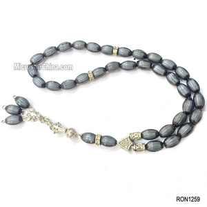 Collana <span class=keywords><strong>Rosario</strong></span> in Cristallo Grigio Plastico 7*10mm, 33 Pezzi, Vendita all'Ingrosso - Product Image 1