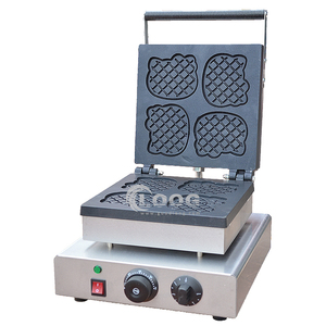 Cute Hello Kitty Cat Waffle Making Machine Commercial Cartoon Animal Shape <strong>Crisp</strong> Waffle <strong>Maker</strong> With Custom Plate - Product Image 1