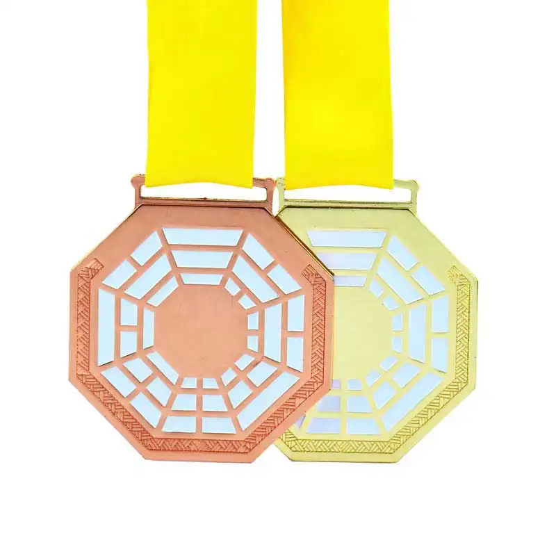 Campione gratuito all'ingrosso medaglie personalizzate premi sportivi incontra la medaglia di metallo argento oro di classificazione