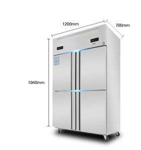 2/4/6 puertas de acero inoxidable congelador vertical cocina comercial nevera restaurante congelador refrigerador enfriador - Product Image 5